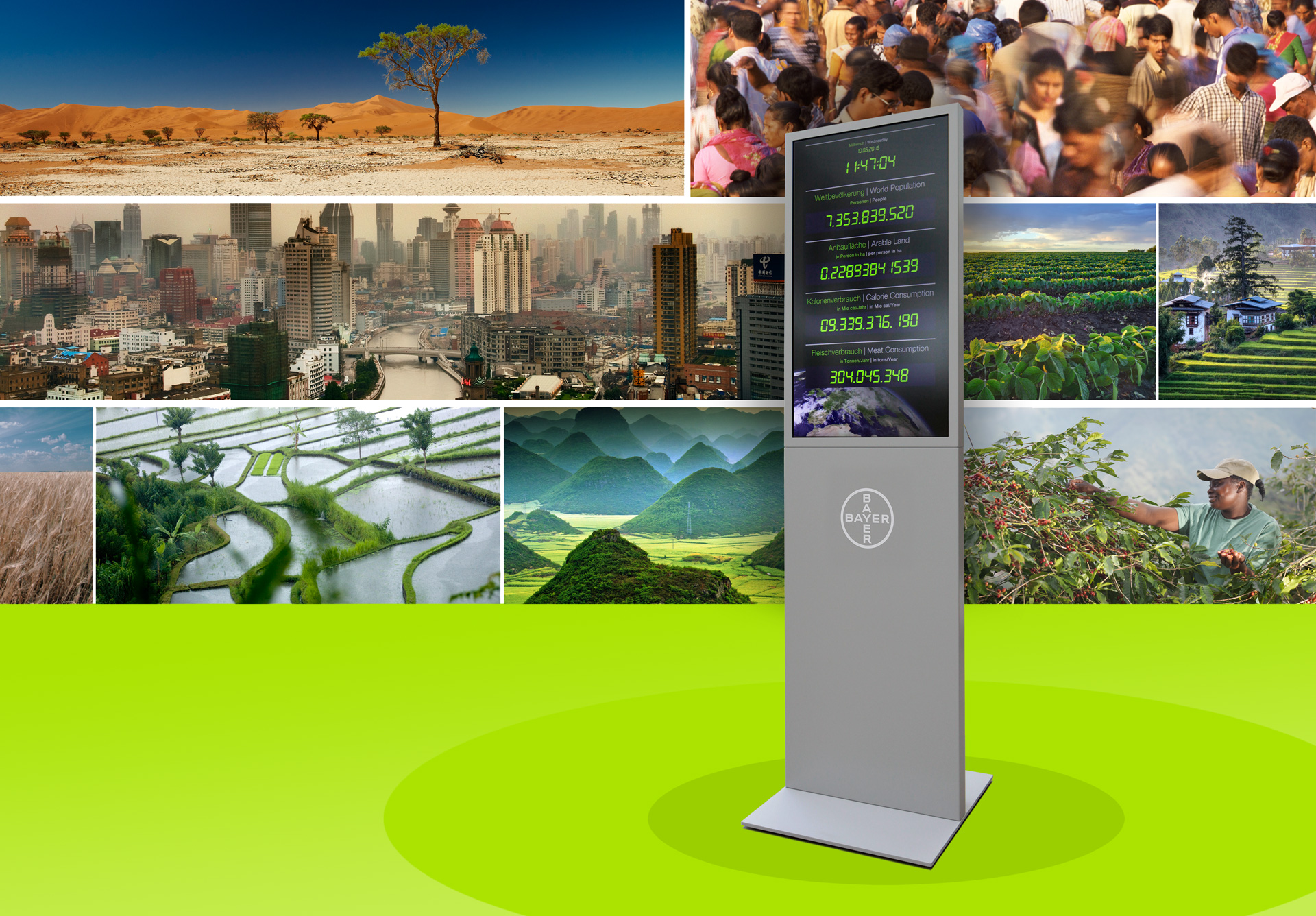 Bayer CropScience – Welternährungsuhr