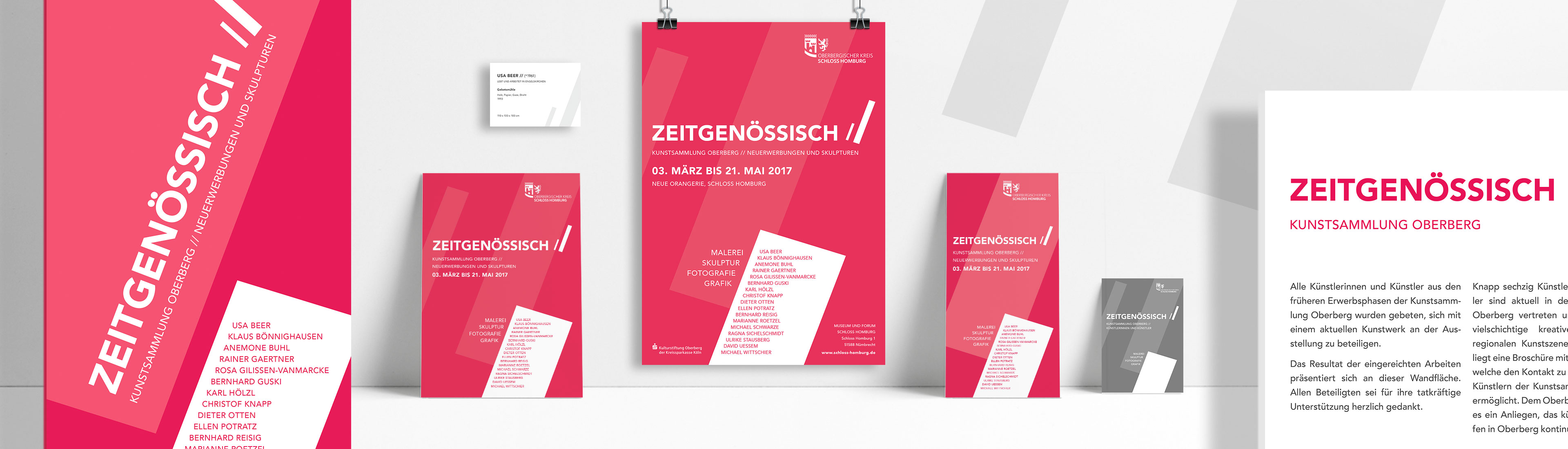 Schloss Homburg – Corporate Design für die Ausstellung „Zeitgenössisch“