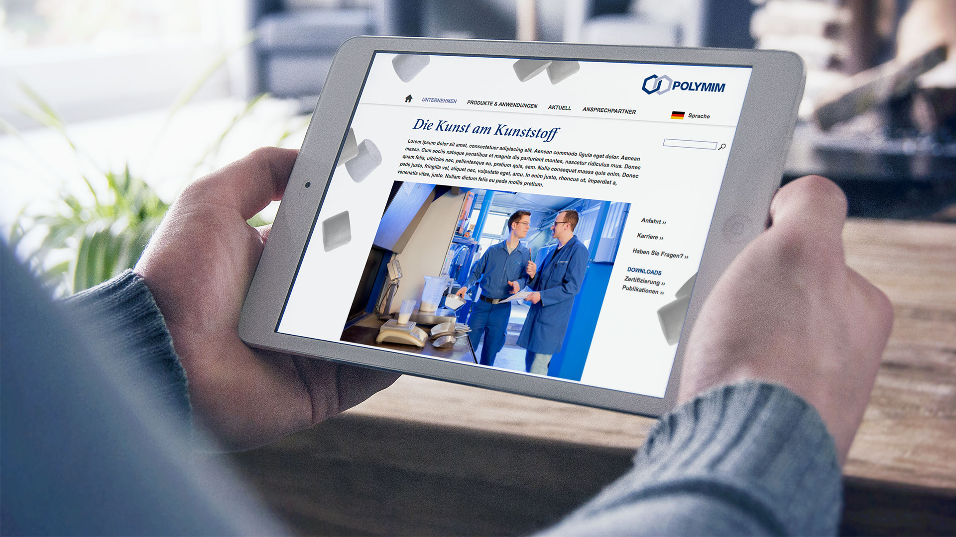 Polymer Internet Auftritt