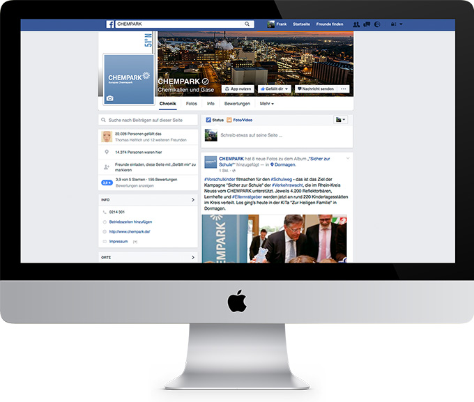 CHEMPARK Facebook-Auftritt