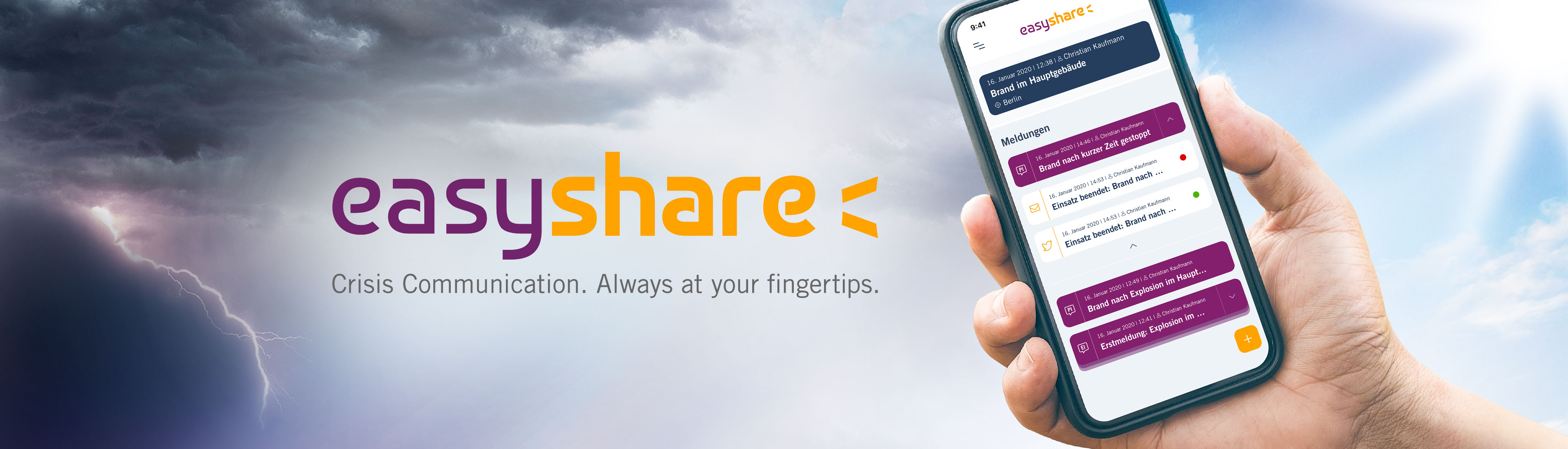 easyshare – Crisis Communication. Always at your fingertips.
