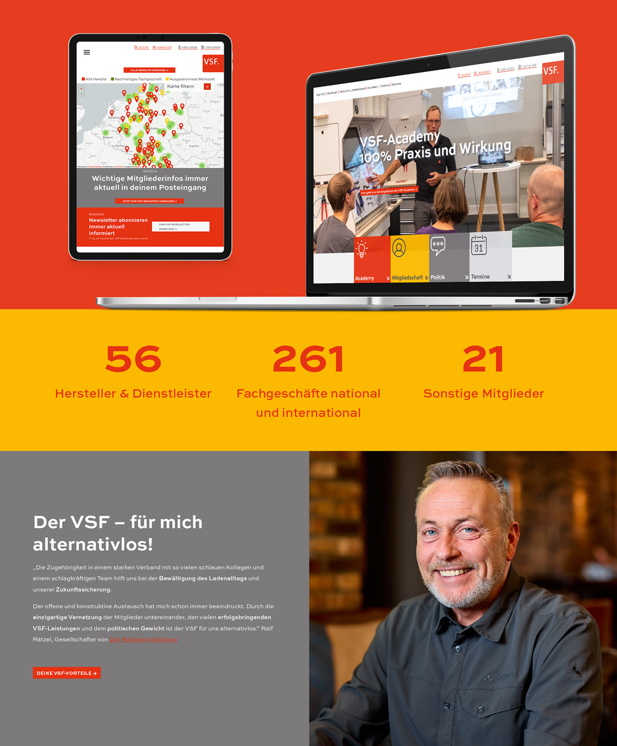 VSF international Internet Auftritt